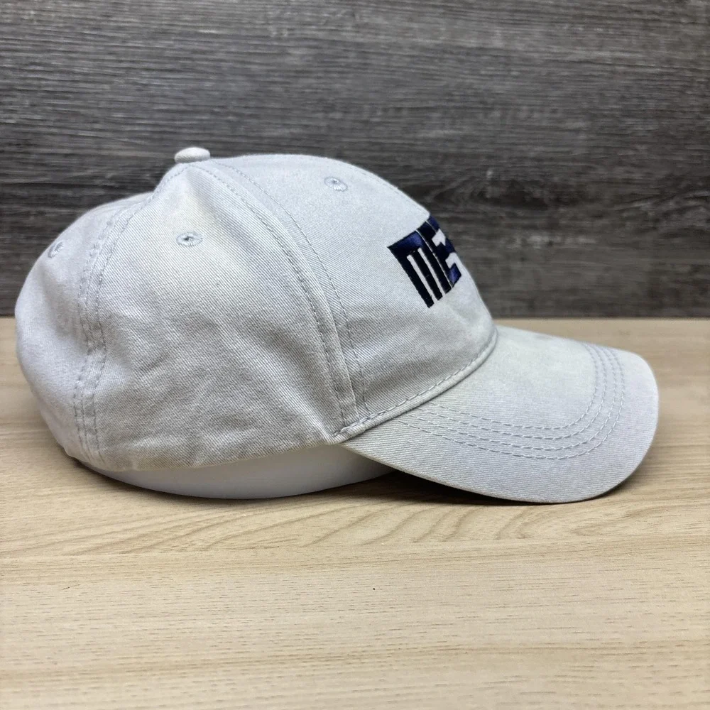 MET Logo Vantage‎ Hat Cap Strap Back Mens One Size Beige Twill Baseball